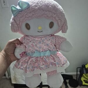 Cute Pink Sweep Piano Plush Toy